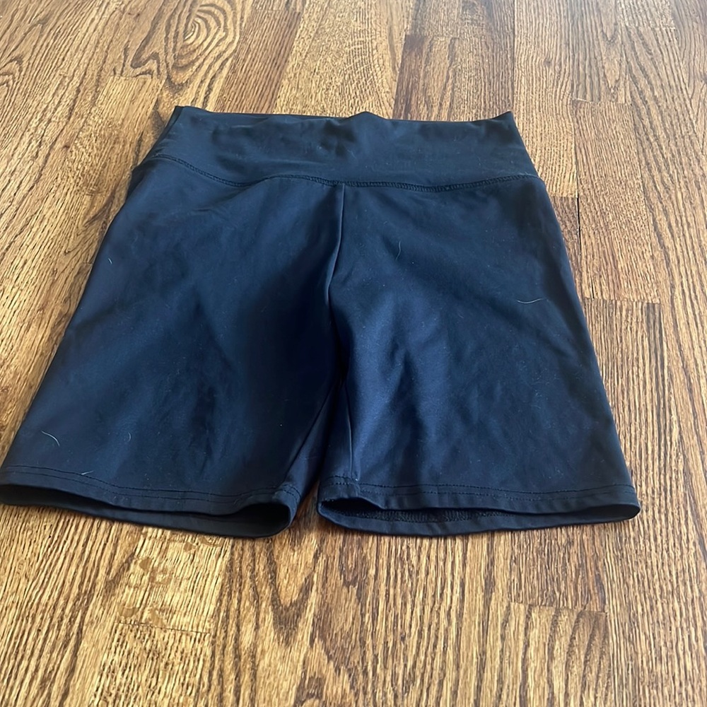 Black tight biker shorts